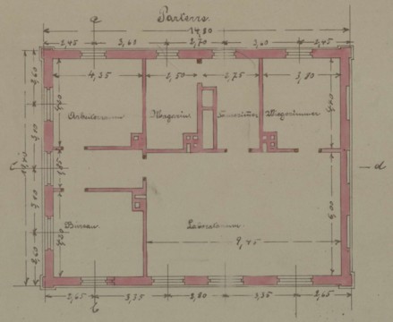 Schnitt Laboratoriumsgebude